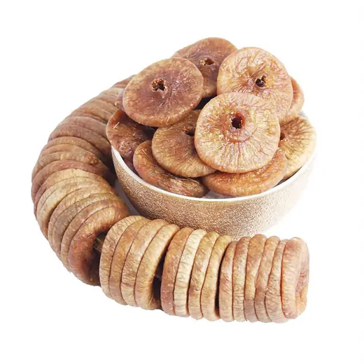 Dried Afghan figs arranged around a bowl