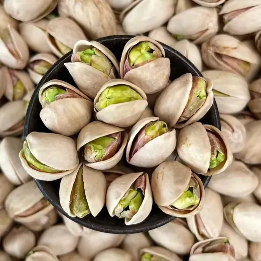 Pistachios in shell presented in a bowl